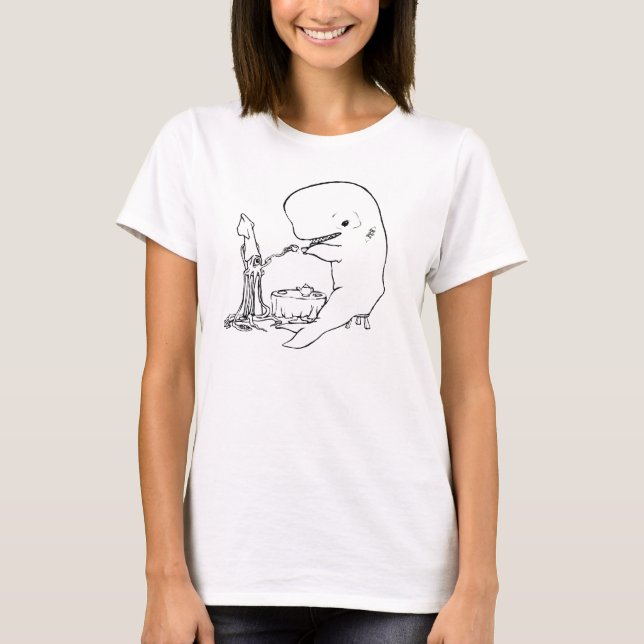 Camiseta té de calamar y ballena (Anverso)