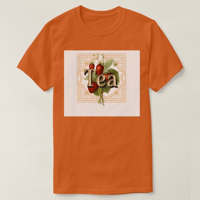 Camiseta Té de fresa (Diseño del anverso)