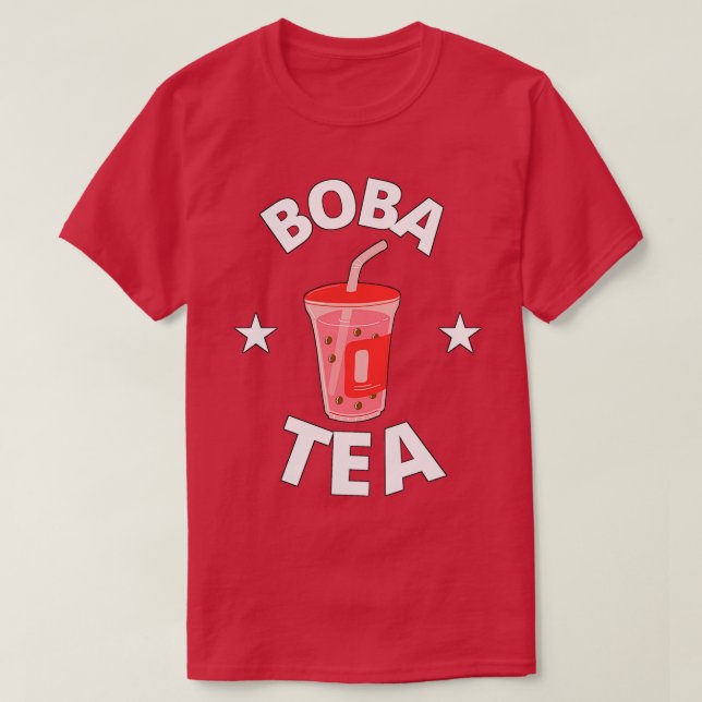 Camiseta Té de fresa de té Boba (Diseño del anverso)