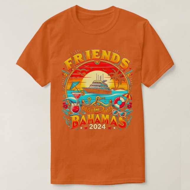 Camiseta Té de grupo de amigos de la serie de cruceros fami (Diseño del anverso)