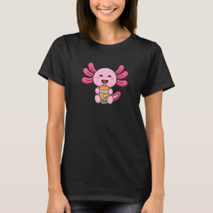 Camiseta Té de la leche de burbuja Axolotl Boba de la bebid