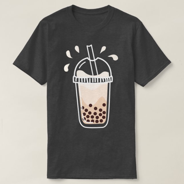 Camiseta Té de leche Boba en una taza (Diseño del anverso)