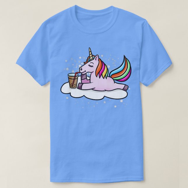 Camiseta Té de leche con Boba para consumo de unicornio (Diseño del anverso)