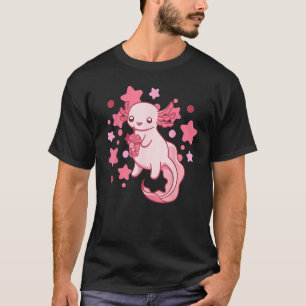 Camiseta Té de Leche de Ajolote Ajolote Bebiendo Té de Boba