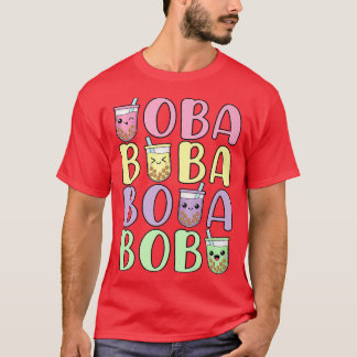 Camiseta Té de leche de Boba lindo Lover Kawaii Pastel Tapi