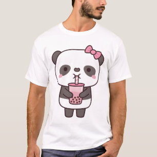 Camiseta Té de leche de burbuja de café con leche