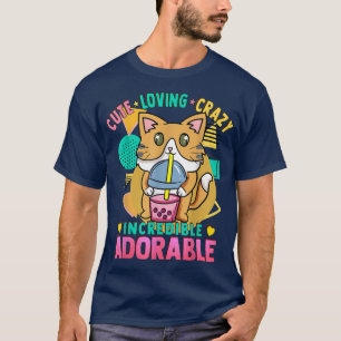 Camiseta Té de leche de burbuja de gato - Kawaii lindo - Lo