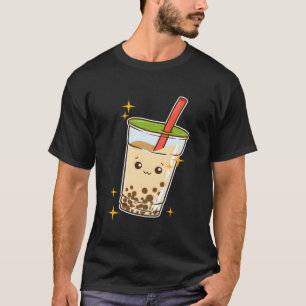 Camiseta Té de leche de burbujas Kawaii Boba Tapioca