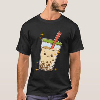 Camiseta Té de leche de burbujas Kawaii Boba Tapioca