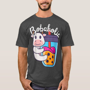 Camiseta Té de leche dulce Boba Moo Bubble Tea Lover Funny