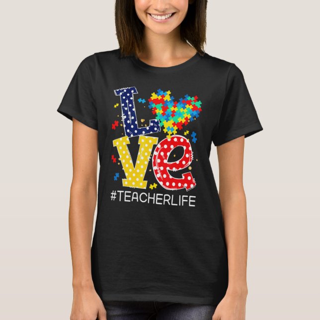 Camiseta Té de pieza de rompecabezas del mes de concientiza (Anverso)