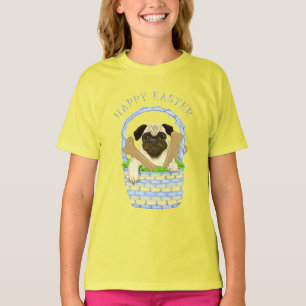 Camiseta Té de Pug de la cesta de Pascua