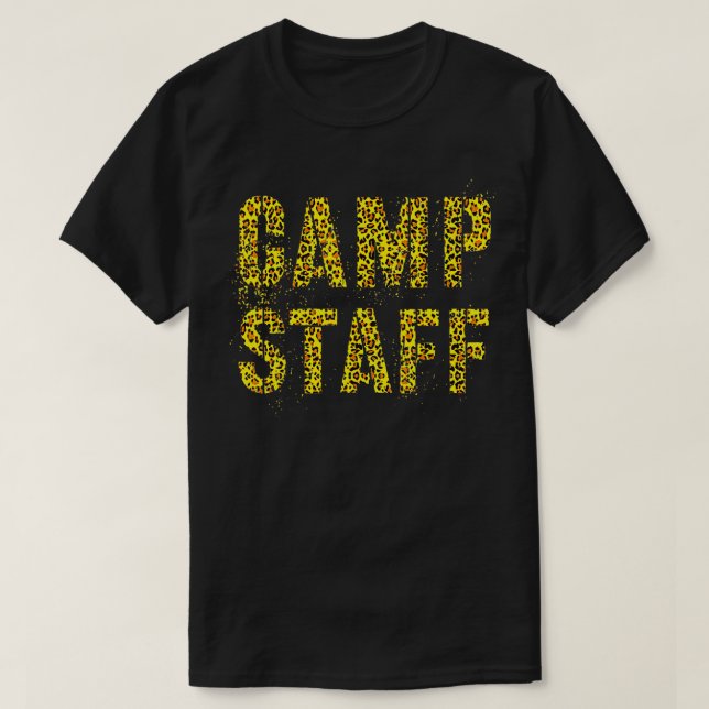 Camiseta Té de verano de consejero de leopardo impreso para (Diseño del anverso)