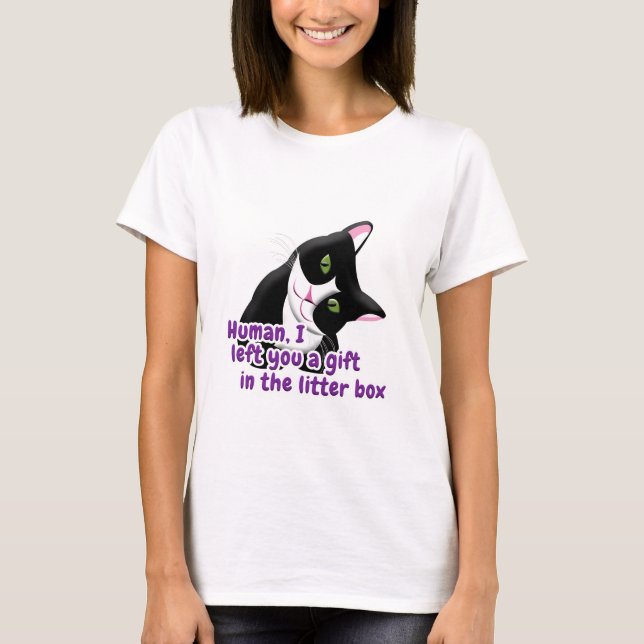 Camiseta Te dejé un gato regalo (Anverso)