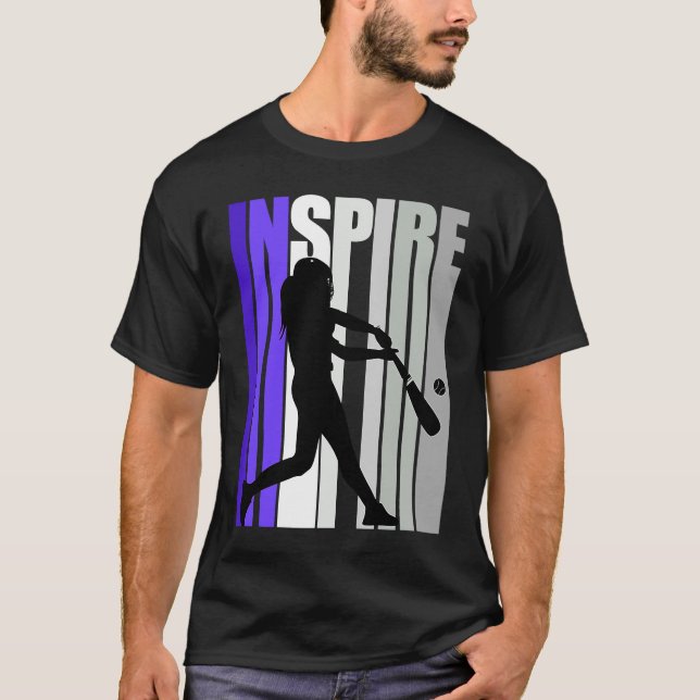 Camiseta Té del instructor de béisbol motivador inspirador (Anverso)