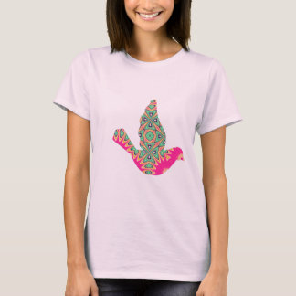 Camiseta Te del pájaro del caleidoscopio
