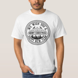 Camiseta Te Deseamos Feliz Navidad Año Nuevo-66244