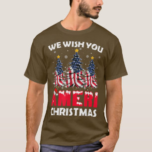 Camiseta Te Deseamos Navidades Americanos Divertidos Feliz