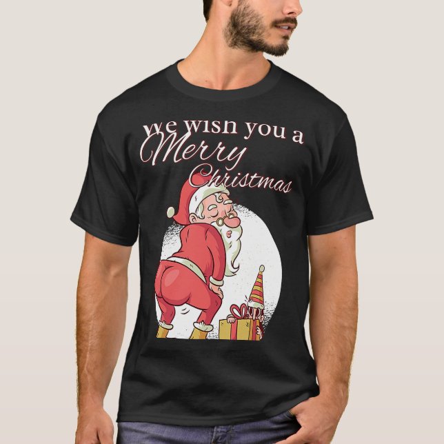 Camiseta Te deseamos un Feliz Navidad Papá Noel Año Nuevo (Anverso)