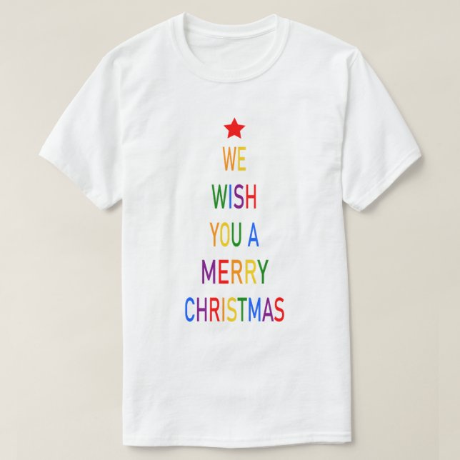 Camiseta Te deseamos una feliz Navidad (Diseño del anverso)