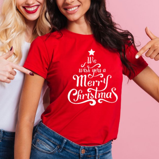 Camiseta Te deseamos una Feliz Navidad Red Women's (Subido por el creador)