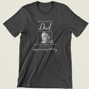 Camiseta Te deseo que estuvieras aquí   Foto de cumpleaños 