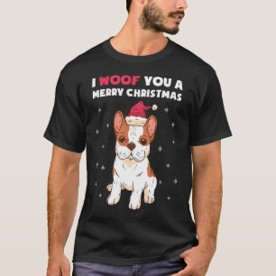 Camiseta Te Deseo una Feliz Navidad Bulldog Francés Amor Pe