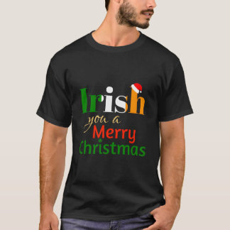 Camiseta Te Deseo una Feliz Navidad Irlandesa