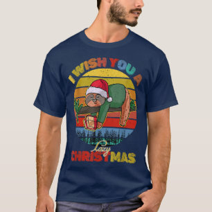 Camiseta Te deseo una Navidad perezosa, divertida Sloth Mer