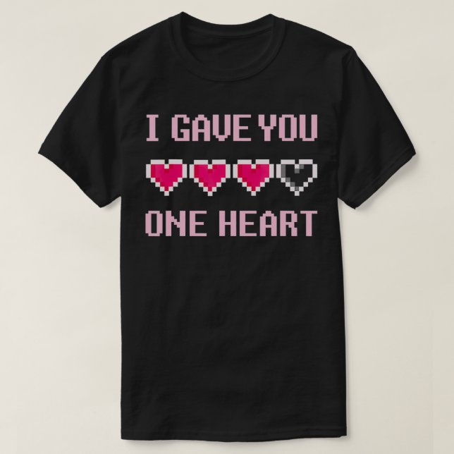 Camiseta Te Di 1 Videojuego De Corazón Nerd (Diseño del anverso)