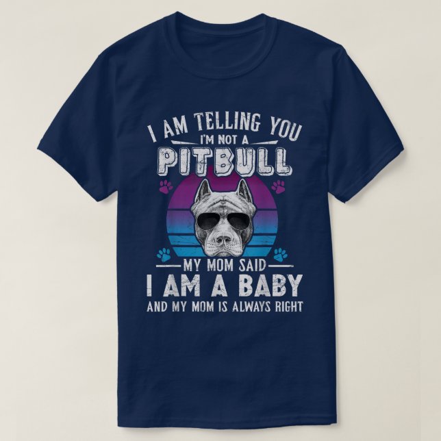 Camiseta Te digo que no soy dueño de un perro de Pitbull  (Diseño del anverso)