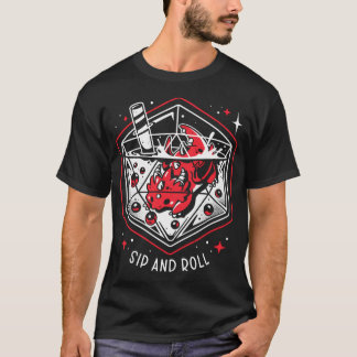 Camiseta Té draconico de burbuja - Drenaje D20 dados