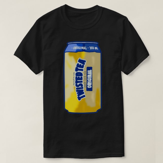 Camiseta Té dulce de cerveza retorcido lata (Diseño del anverso)