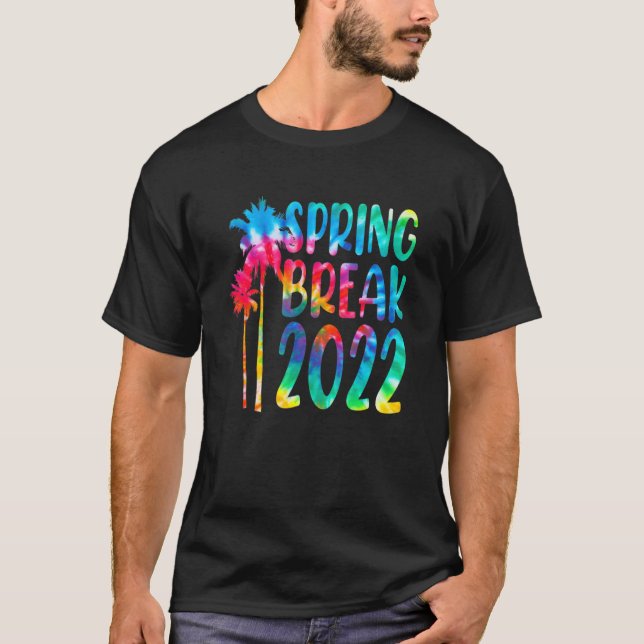 Camiseta Te Dye Spring Break 2022 Beach Vacation Family Tr (Anverso)