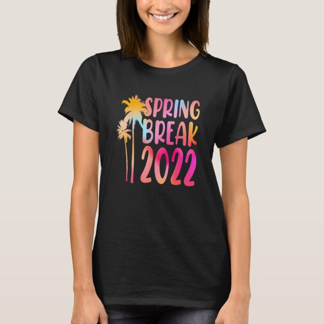 Camiseta Te Dye Spring Break 2022 Beach Vacation Family Tr (Anverso)
