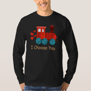 Camiseta Te Elijo Feliz Día de San Valentín Funny Train