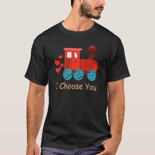 Camiseta Te Elijo Feliz Día de San Valentín Funny Train