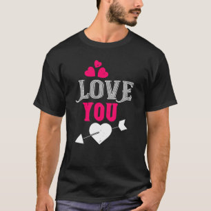 Camiseta Te encanta el diseño del corazón y la flecha