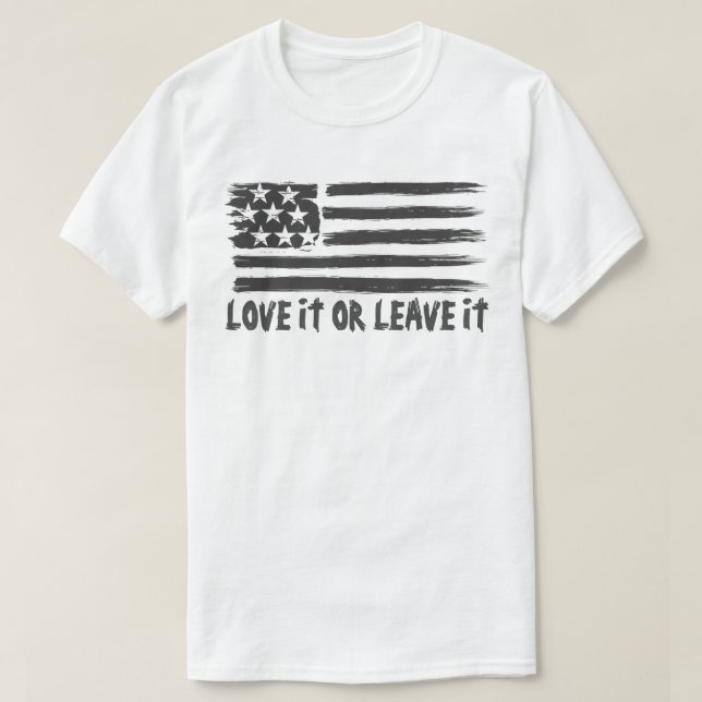 Camiseta Te encanta o deja la bandera americana (Diseño del anverso)