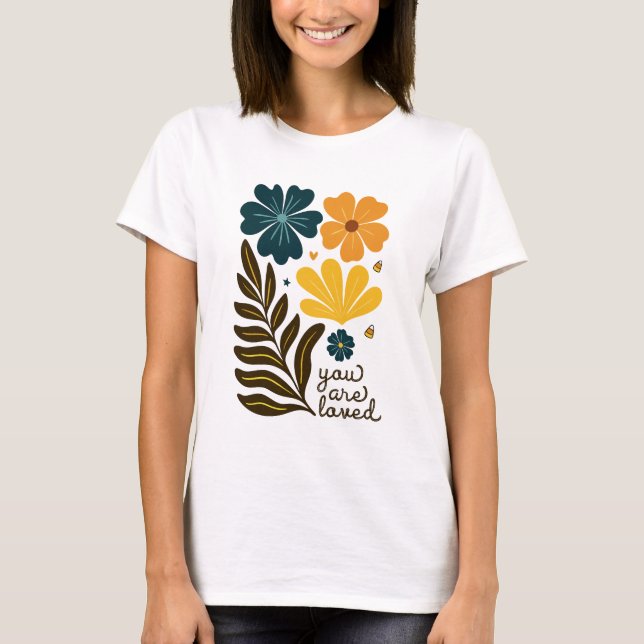 Camiseta te encantan las flores Boho floral Inspirador Qu (Anverso)