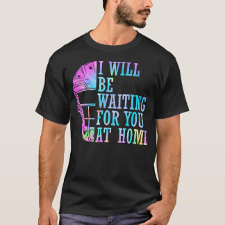 Camiseta Te Esperaré En Casa De Softball Catcher