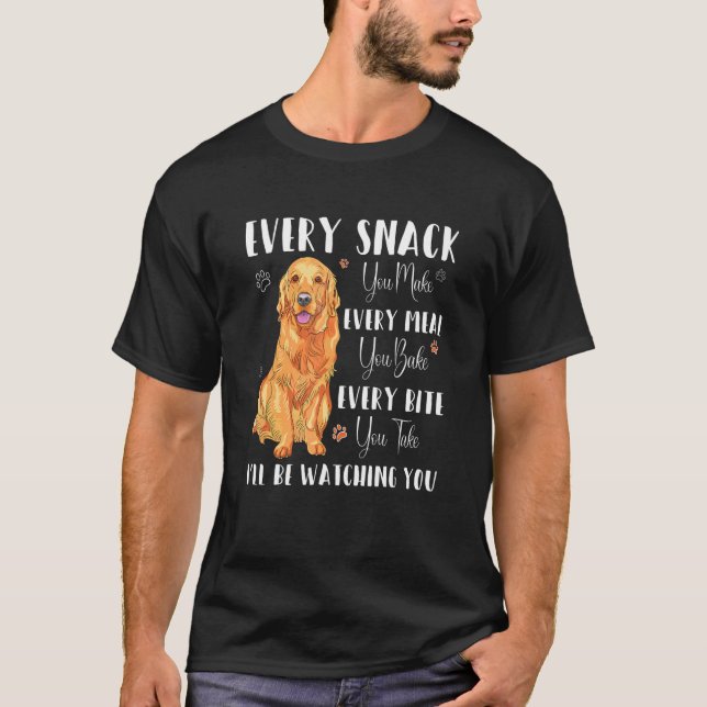 Camiseta Te estaré vigilando gráfico de perros (Anverso)