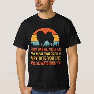 Camiseta Te estaré vigilando puesta de sol Chow Chow