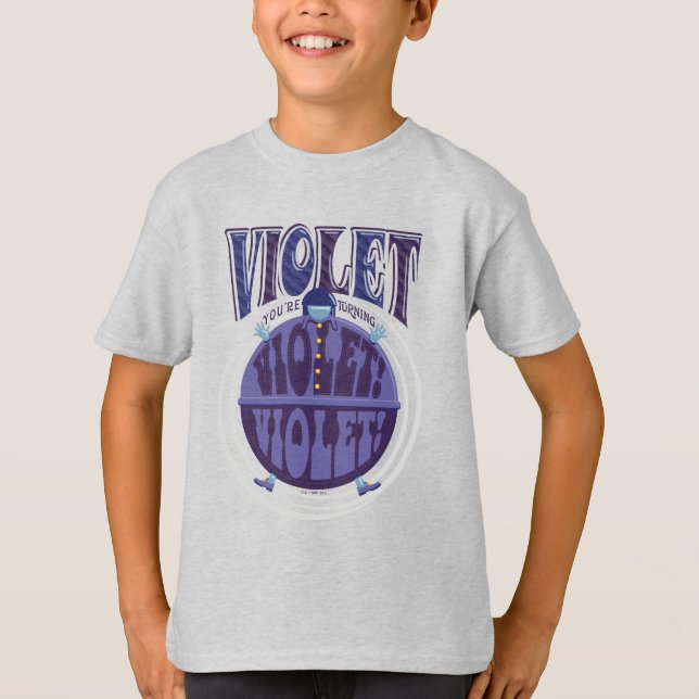 Camiseta ¡Te estás volviendo violeta, Violet! (Anverso)