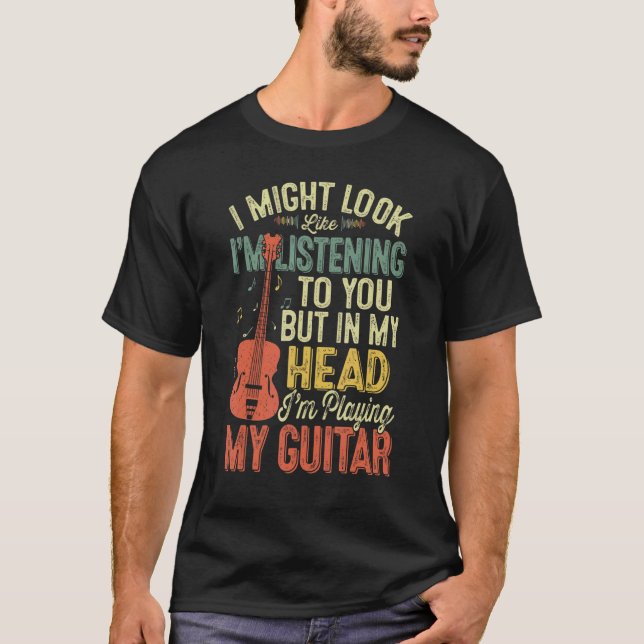 Camiseta Te estoy escuchando a divertidos chicos de guitarr (Anverso)