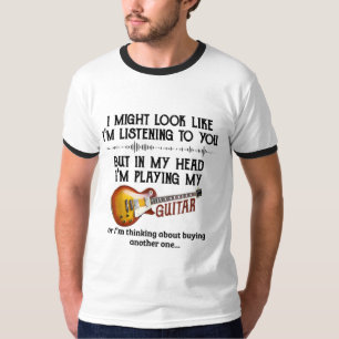 Camiseta Te estoy escuchando, pero en mi cabeza estoy tocan