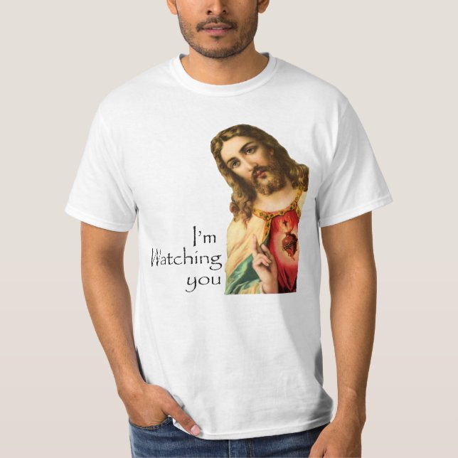 Camiseta Te Estoy Viendo El Divertido Jesús (Anverso)