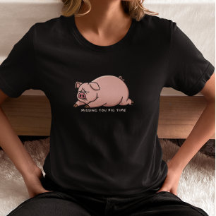 Camiseta Te Extraño Tiempo de Cerdo
