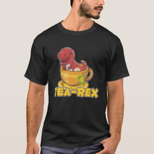 Camiseta Té Fiesta Tea Rex Cute Dinosaurio Rex Tea Cup - Té