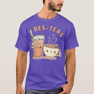 Camiseta Té frío suave y té caliente Bes Teas Bestie Pun
